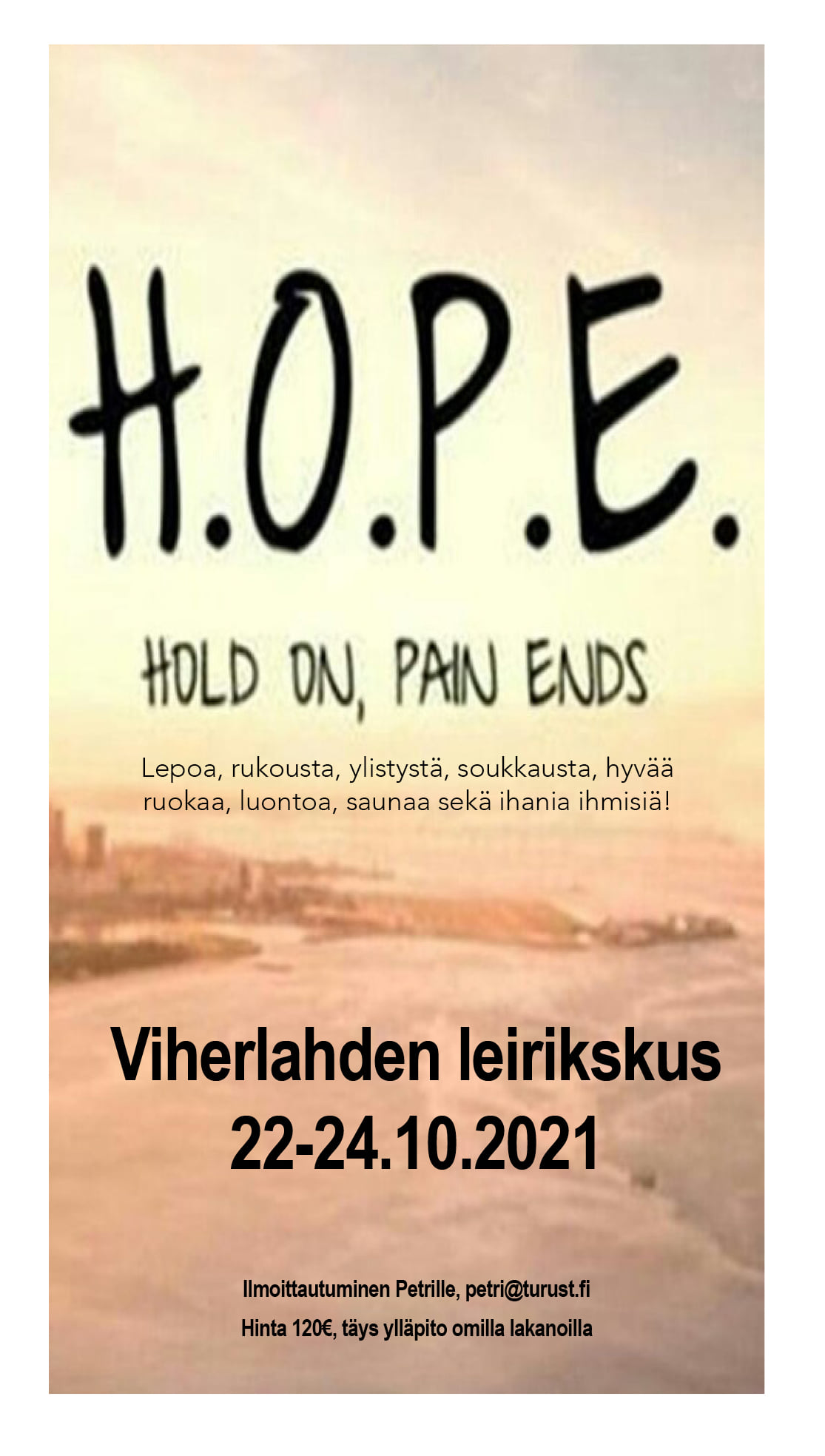 Lepoviikonloppu 22.-24.10.2021